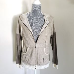 Boutique Lace Zip Up Jacket